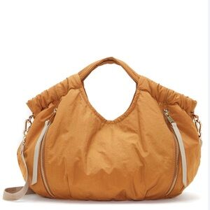 Vince Camuto Harlo Nylon Washable Tan Small Tote